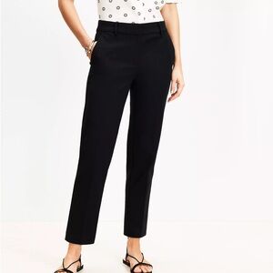 LOFT Riviera Slim Pants in Doubleweave - Black